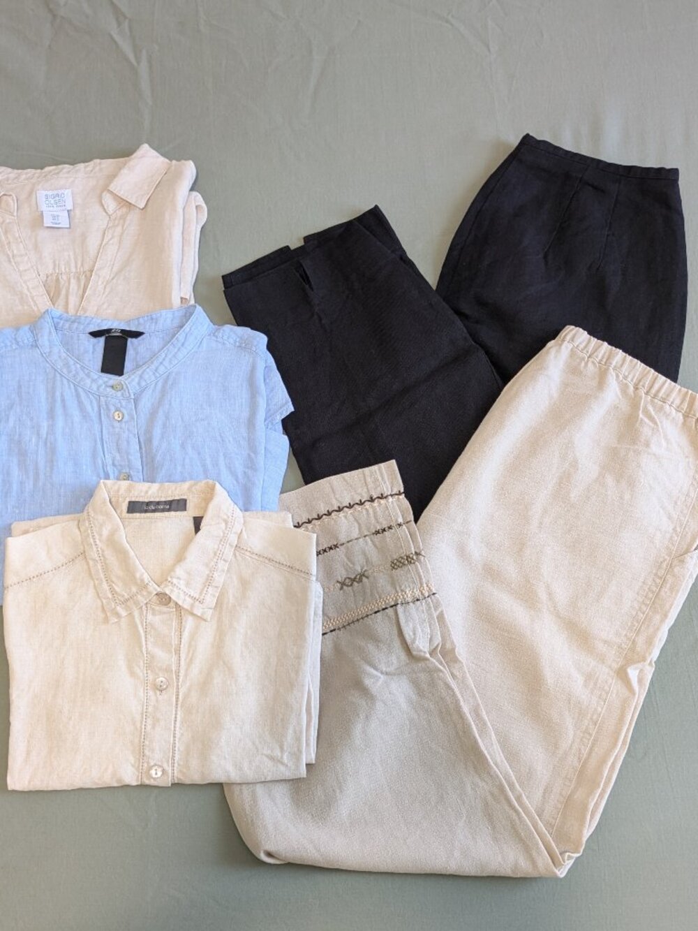 🌾 5-Piece 100% Linen + Hemp Bundle - Sizes S/4